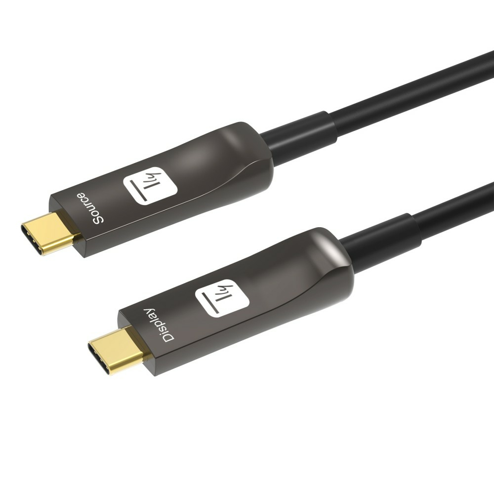 Techly USB-C AOC Kabel ICOC-U3C-HY-010 10 m 21,6 Gbit/s Schwarz