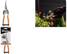 Bradas Bypass-Gartenschere V-SERIES, gerade Edelstahlklinge orange, Klinge aus Edelstahl mit Schutzbeschichtung, - 1 Stück (KT-V1020)