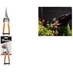 Bradas Bypass-Gartenschere V-SERIES, gerade Edelstahlklinge orange, Klinge aus Edelstahl mit Schutzbeschichtung, - 1 Stück (KT-V1020)