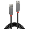 Lindy Anthra Line - USB-Verlängerungskabel - USB (M) bis USB (W) - USB2.0 - 3,0m - rund - Schwarz (36704)
