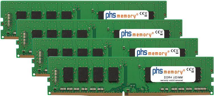 PHS-memory 64GB (4x16GB) Kit RAM Speicher für Dell Precision 3630 Tower DDR4 UDIMM 2666MHz PC4-2666V-U (SP274726)