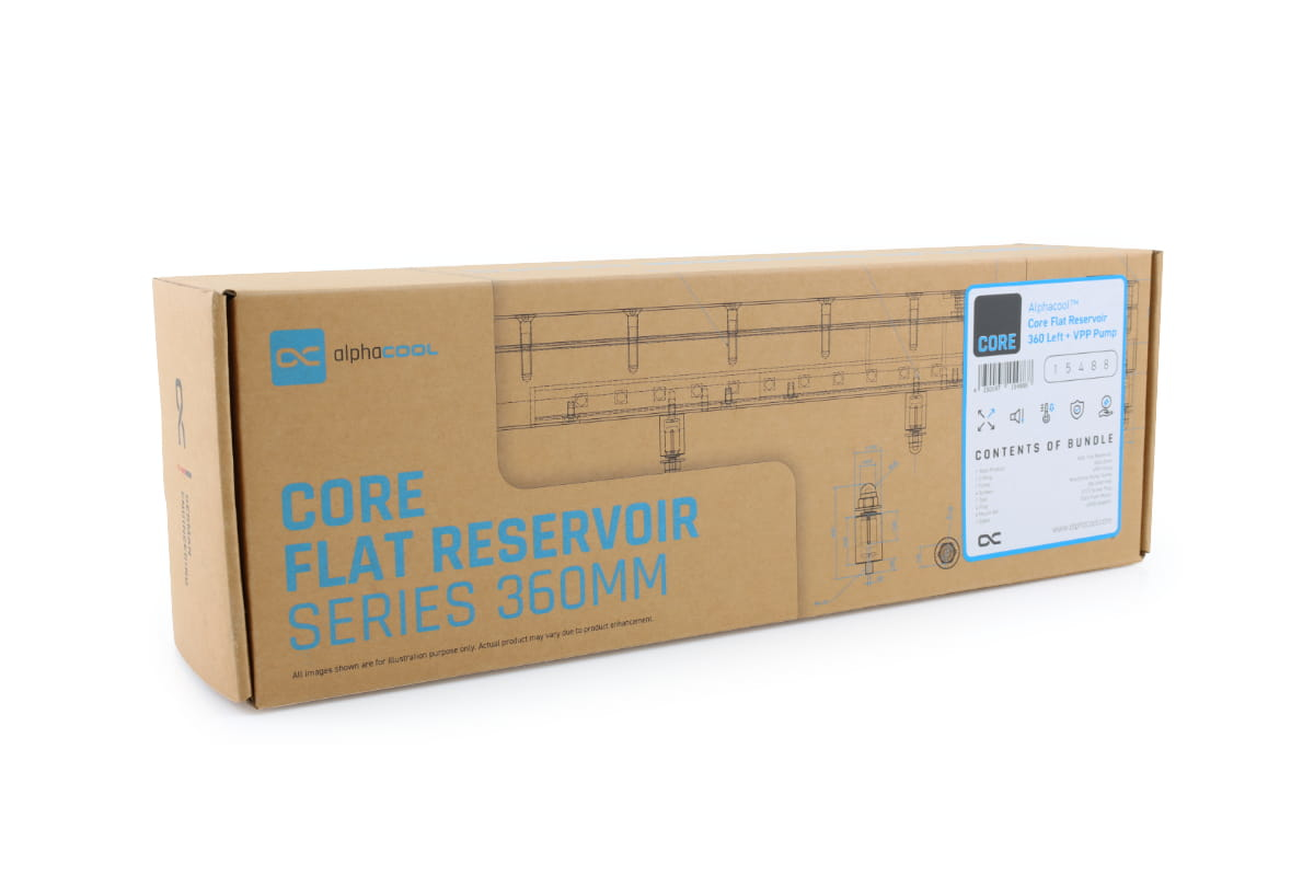 Alphacool Core 15488 Pumpe und Reservoir (VPP-D5) Schwarz, Durchsichtig