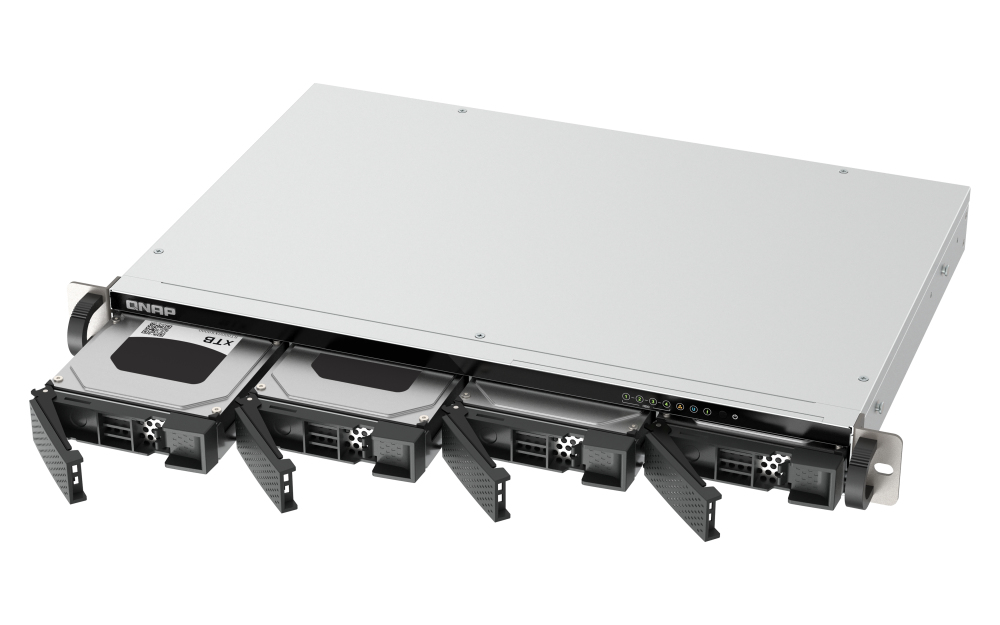 QNAP TS-433EU NAS-Server 4 Schächte 1U Rack 4 GB RAM Schwarz