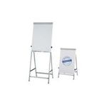 MAUL HEBEL Flip-Chart für Wand- oder Tür-Befestigung, silber magnethaftend, transportabel, Stahlbügel mit Einhängeleiste (63748-95)