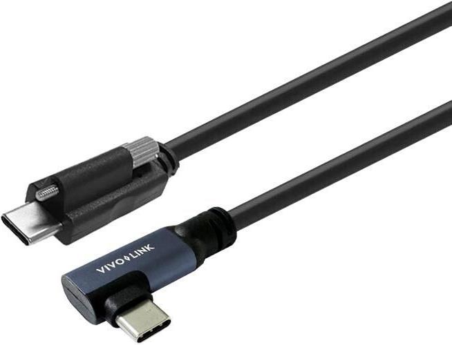 VivoLink USB-C to Angled Cable with lock screw 5m Supports (PROUSBCMMS5A)
