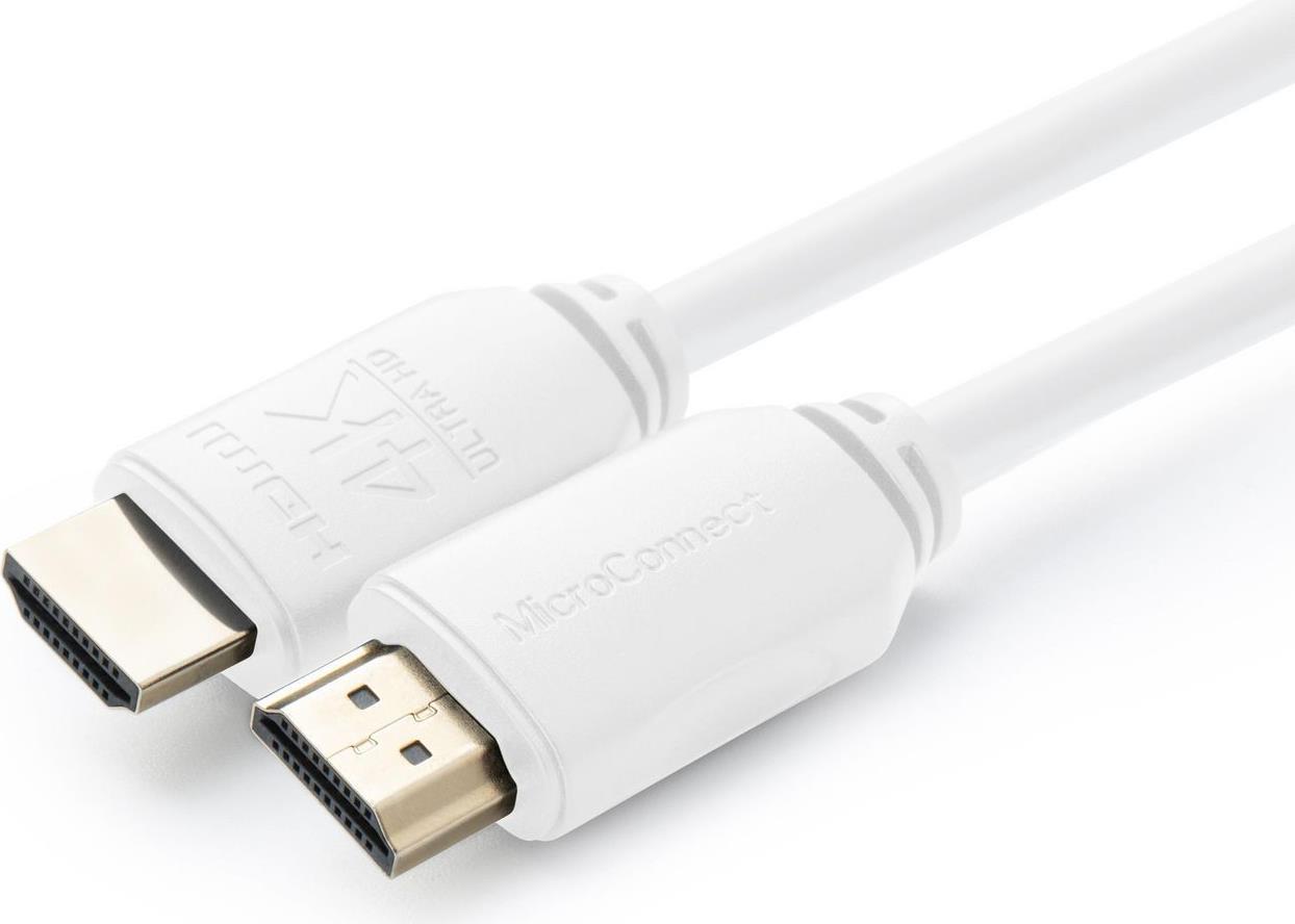 Microconnect MC-HDM19191V2.0WH HDMI-Kabel 1 m HDMI Typ A (Standard) Weiß (MC-HDM19191V2.0WH)