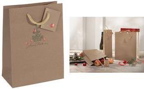 5 Geschenktaschen Christmas with apples Motiv 17.0 x 23.0 cm (GT041)