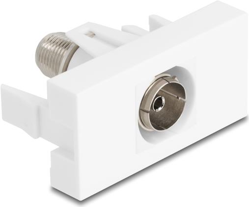 Delock Easy 45 Modul IEC Buchse zu F Buchse weiß (90844)