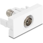 Delock Easy 45 Modul IEC Buchse zu F Buchse weiß (90844)