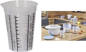 keeeper Messbecher "mario", 0,25 Liter, PP, transparent integrierte Mess-Skalen, Durchmesser: 90 x (H)115 mm - 1 Stück (1049300115500)