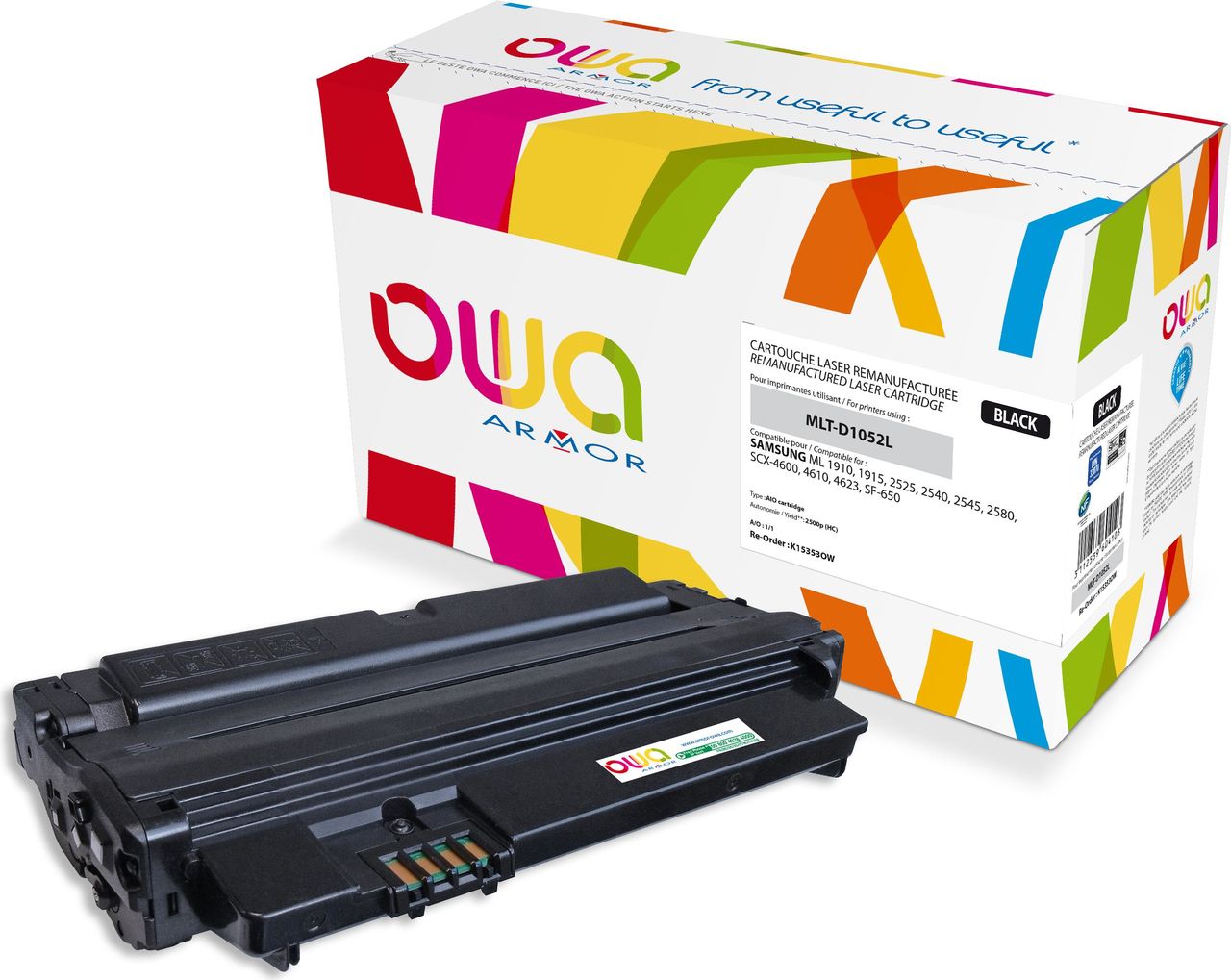 OWA Toner K15353OW ersetzt SAMSUNG MLT-D1052L/ELS, schwarz Farbe: schwarz, Kapazität: ca. 2.500 Seiten, - 1 Stück