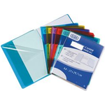 ELBA Heftschoner DIN A4, aus PVC 0,22 mm, farblos transparent, mit breiter Klappe, 210 x 297 mm - 10 Stück (517-2INC)