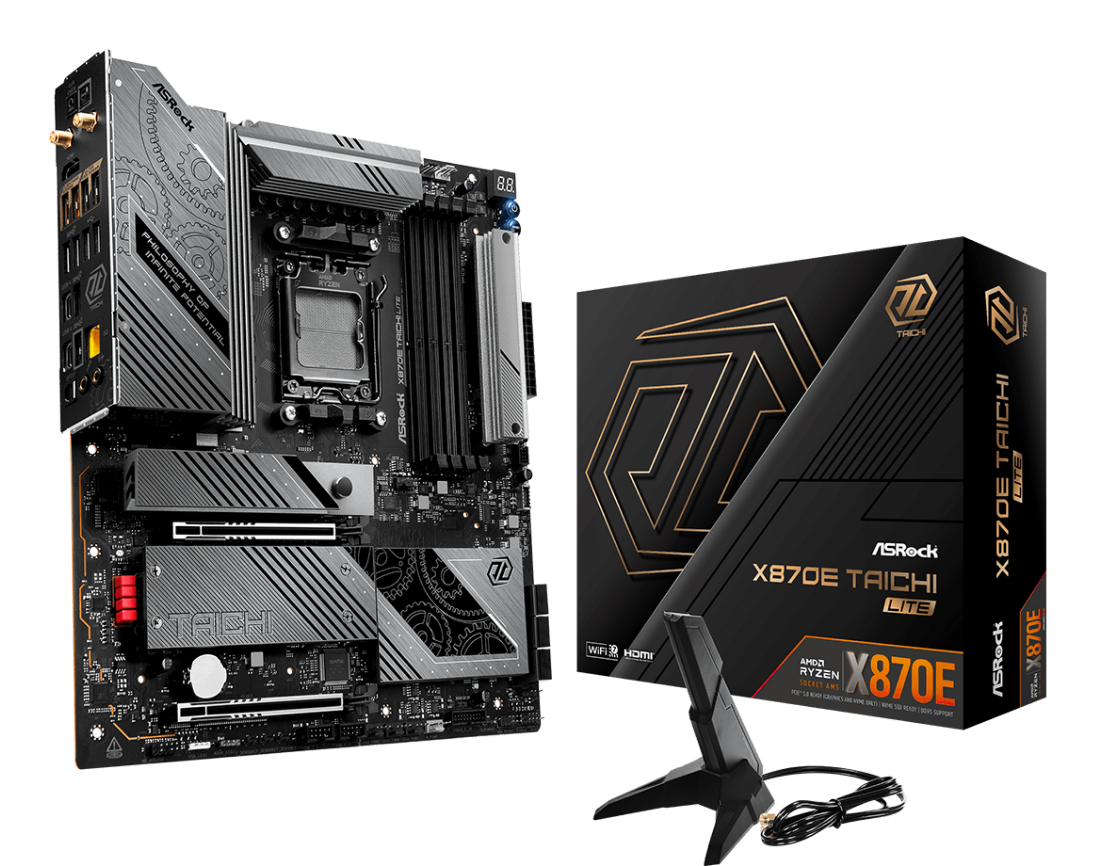 ASRock Taichi X870E Taichi Lite Mainboard E-ATX Sockel AM5 DDR5 Schwarz