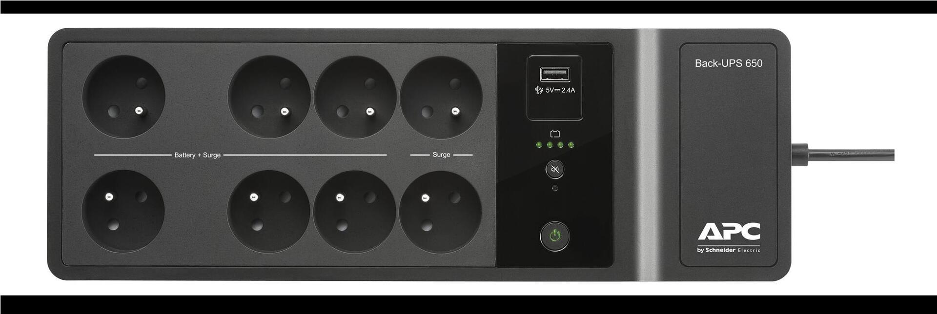 APC Back-UPS BE650G2-FR USV 650 VA 400 W Schwarz
