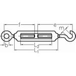 Wiedenmann Spannschloss Haken/Öse M8 Edelstahl VE1St (181480höm08)