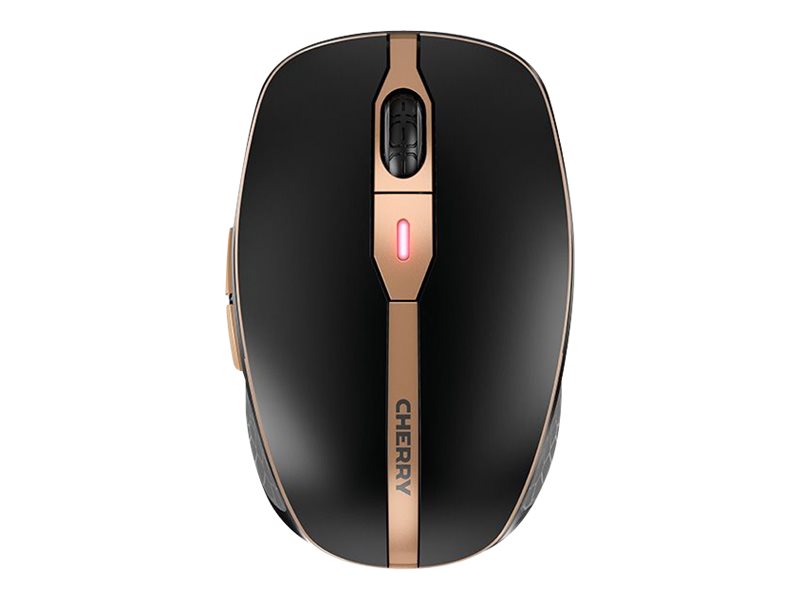 Cherry DW 9100 SLIM Tastatur-und-Maus-Set RF Wireless + Bluetooth Pan Nordic Schwarz/Bronze