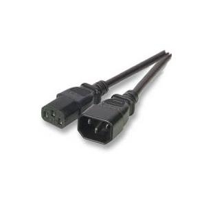 EFB-Elektronik Kaltgeräteverlängerung C14 180° - C13 180°, schwarz, 5,0 m, 3 x 1.00 mm² Hersteller: EFB Elektronik (EK503.5)