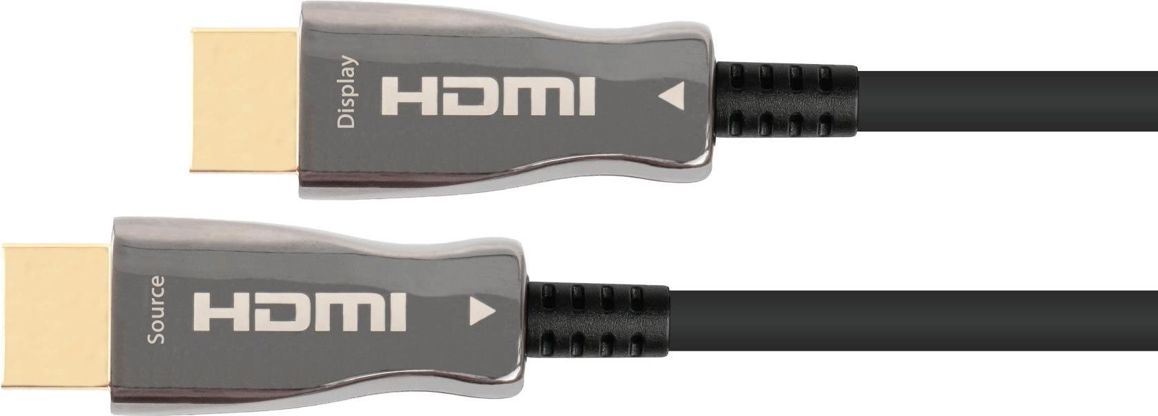 AOC Hybrid Ultra-High-Speed HDMI 2.1 Kabel, 8K @60Hz / 4K @120Hz, 48 GBit/s, schwarz, 5m, PYTHON S (AOC-H21005)