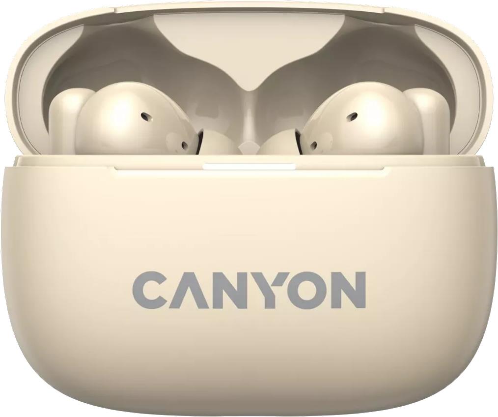 Canyon CNS-TWS10BG Kopfhörer & Headset True Wireless Stereo (TWS) im Ohr Anrufe/Musik/Sport/Alltag USB Typ-C Bluetooth Beige (CNS-TWS10BG)