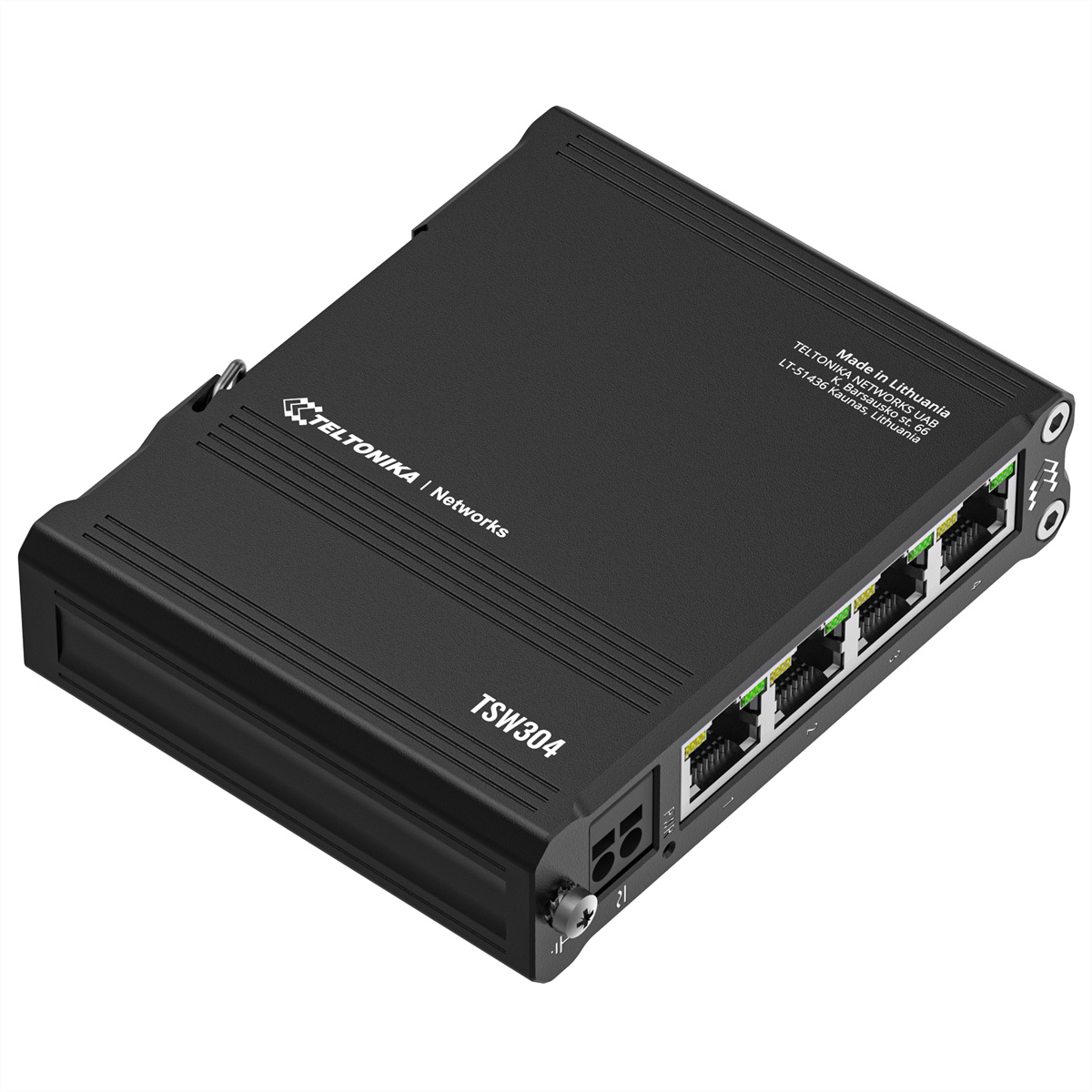Teltonika TSW304 Netzwerk-Switch 4-Port Gigabit Ethernet PoE Unmanaged Schwarz
