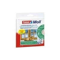 tesa Moll CLASSIC E-Profil Gummidichtung, weiß, 9 mm x 6 m Dichtungsstreifen aus langlebigem Schaumstoff (05463-120-0)