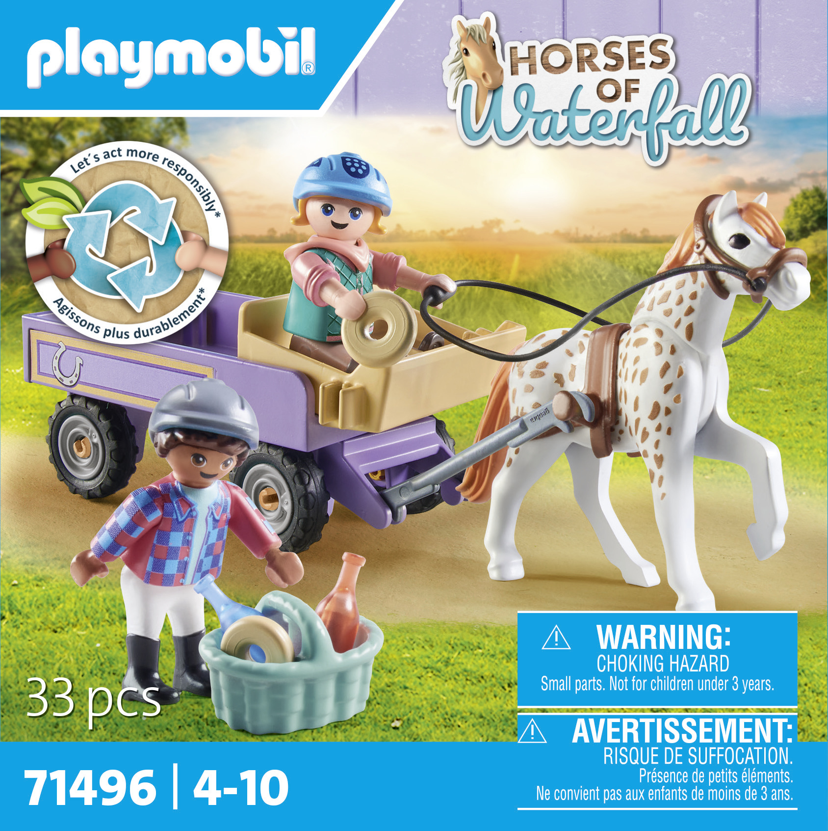 PLAYMOBIL Horses of Waterfall Ponykutsche 33 Teile Mehrfarbig