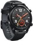 Huawei Watch GT Sport - 46,5 mm - schwarzes Edelstahl - intelligente Uhr mit Riemen - Silikon - Graphitschwarz - Bandgröße 140-210 mm - Anzeige 3,53 cm (1,39") - 128MB - Bluetooth - 46 g (55023255)