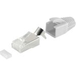 S/CONN Quality RJ45-Stecker SET für Verlegekabel bis AWG 23 mit Zugentlastung (1667206710GR)