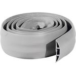 Fußboden Kabelkanal aus PVC, flexibel, 1,80 m, grau, für bis zu 5 Kabel Für den Schutz von Kabel aller Art und für die Vermeidung von Stolperfallen (753650)