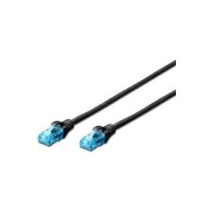 Patchkabel DIGITUS RJ45 U/UTP Cat5e 5.00m schwarz Hebelschu (DK-1512-050/BL)