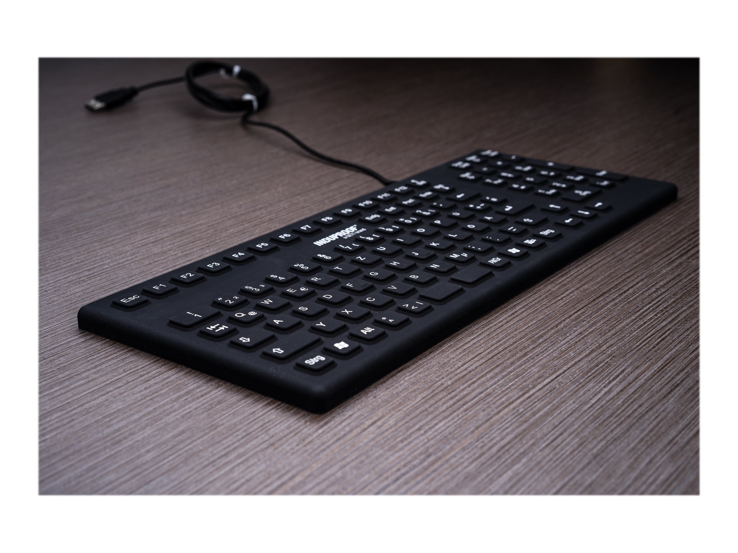 GETT InduKey InduProof Smart Classic kabelgebundene USB-Tastatur 106 Tasten Deutsch IP68 Schwarz