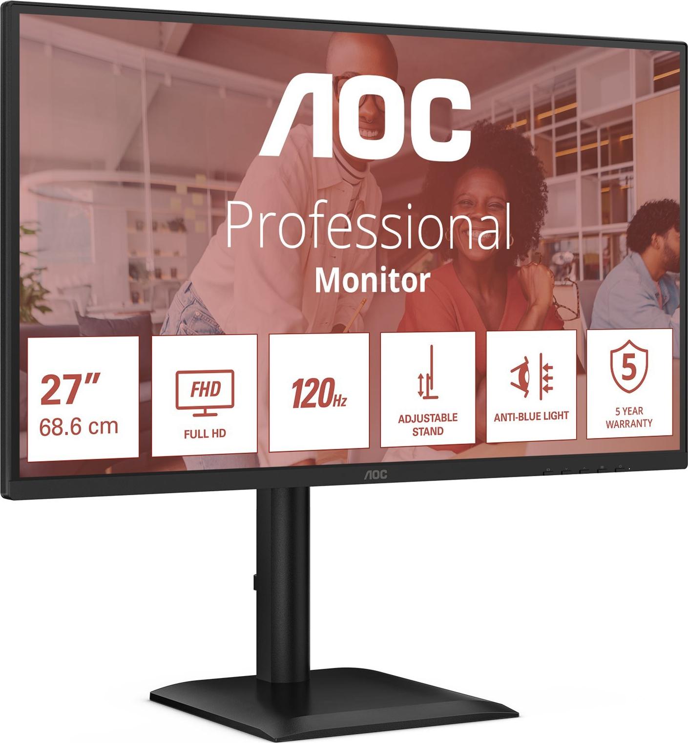 AOC 27E4CV - LED-Monitor - 68.6 cm (27") - 1920 x 1080 Full HD (1080p) [Energieklasse C] (27E4CV)