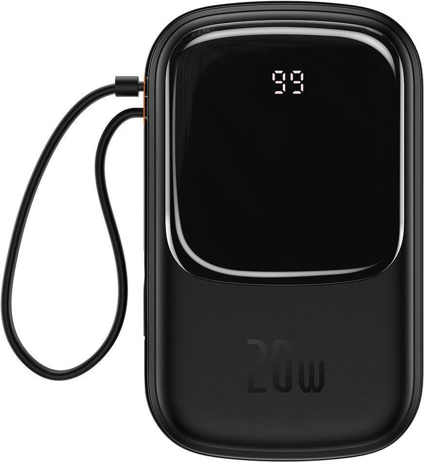 Baseus Qpow PRO Powerbank mit Kabel, 20000 mAh, 20 W (schwarz) (PPQD060201)