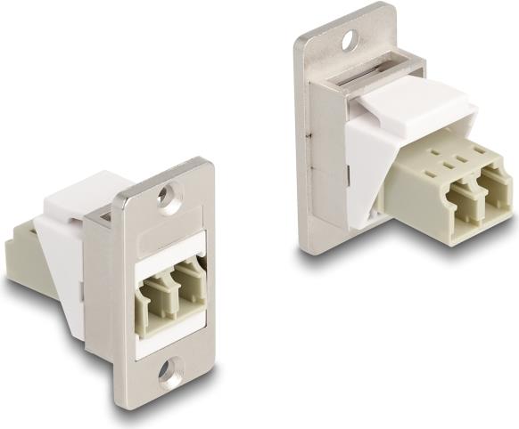 Delock Panel Mount Keystone Modul LWL LC Duplex Buchse zu konisch (67169)