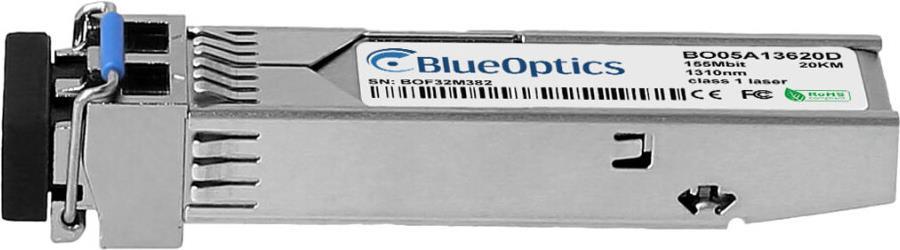 Telco Systems BTI-SFP-FSM-LC kompatibler BlueOptics© SFP Transceiver für Singlemode Datenübertragungen mit 155 Mbit in Glasfaser Netzwerken. Unterstützt Fast Ethernet oder SONET/SDH Anwendungen in Switchen, Routern und ähnlicher Hardware. BlueOptics SFP T (BTI-SFP-FSM-LC-BO)