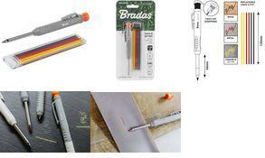 Bradas Bohrlochmarker, Strichbreite: 1,0 mm, ohne Kappe grau, filigraner Tieflochmarker für Bohrlöcher & schwer - 1 Stück (DIY-PCAW01GY-B)