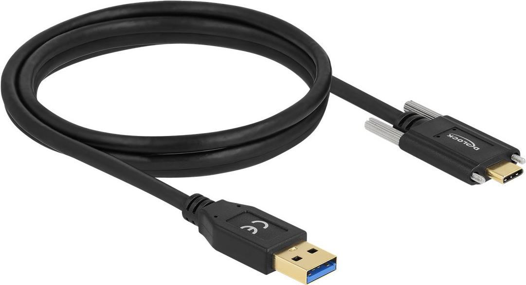 Delock USB-Kabel USB Typ A M bis USB Typ A M schraubbar 84017