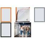 Nobo 2 Magnetrahmen selbstklebend orange A3 (1915698)