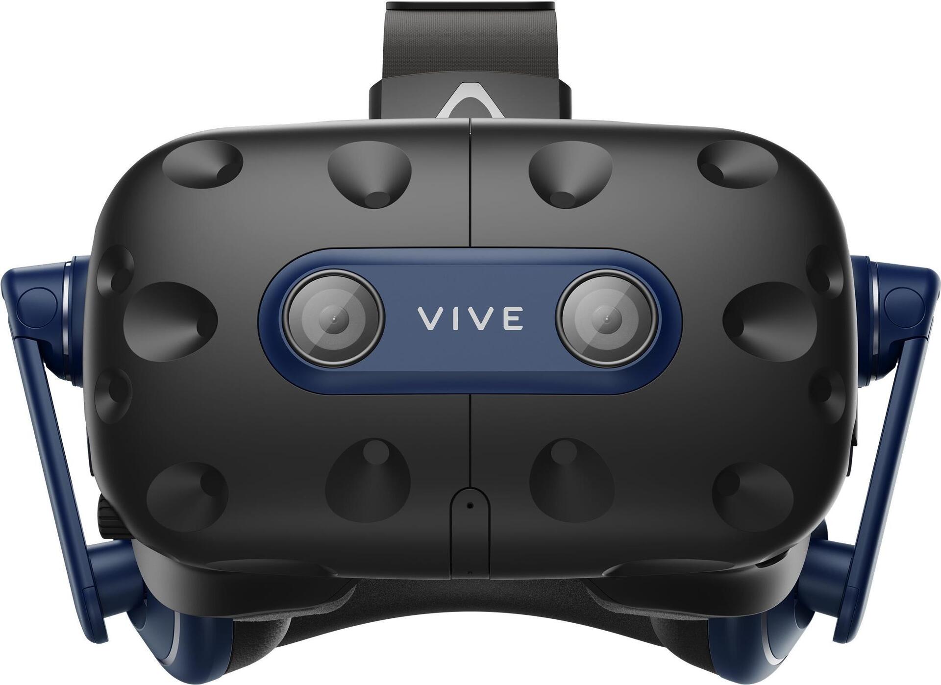 HTC VIVE PRO 2 Full Kit Virtual Reality Brille Schwarz (matt), Schwarz/Blau inkl. Controller, mit integriertem Soundsystem (99HASZ014-00)