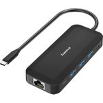 Hama Classic Line USB-C-Hub, Multiport, 6 Ports, 3x USB-A, USB-C, HDMI™, LAN/Ethernet (00300080)