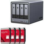 Ugreen DXP4800 NAS-Server Leergehäuse+ 4x WD Red Plus NAS Festplatte - Storage Server (25372B_WD40EFPX)