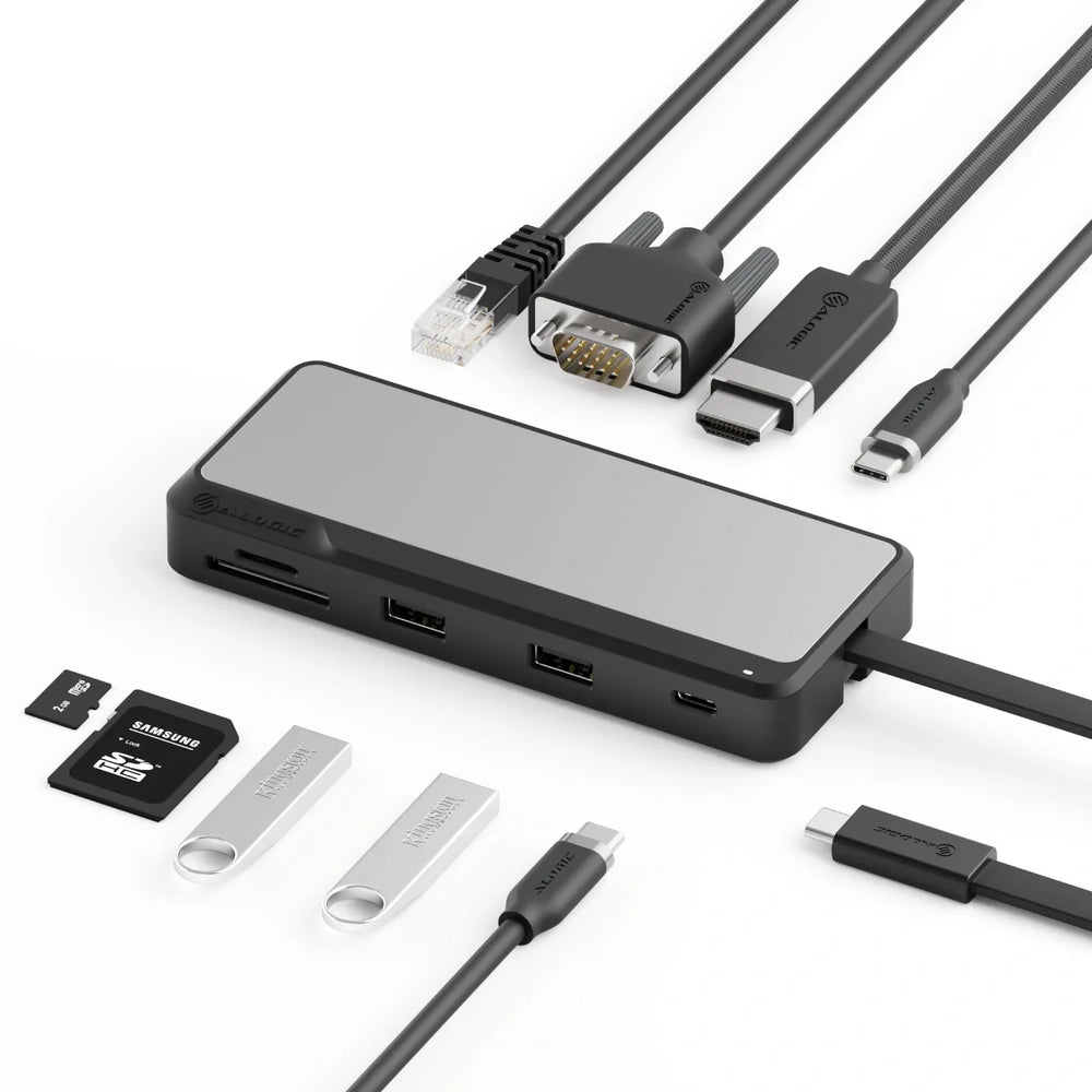 Alogic Fusion Pro TOUR Dockingstation USB-C 4K HDMI VGA Gigabit Ethernet Space Gray