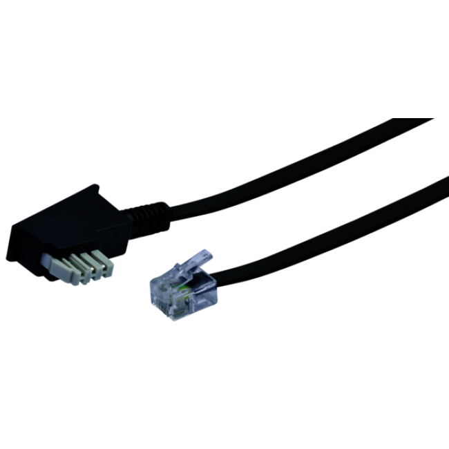 SCHWAIGER TAE-Kabel TAE-N -> RJ11 6P4C 10m schwarz