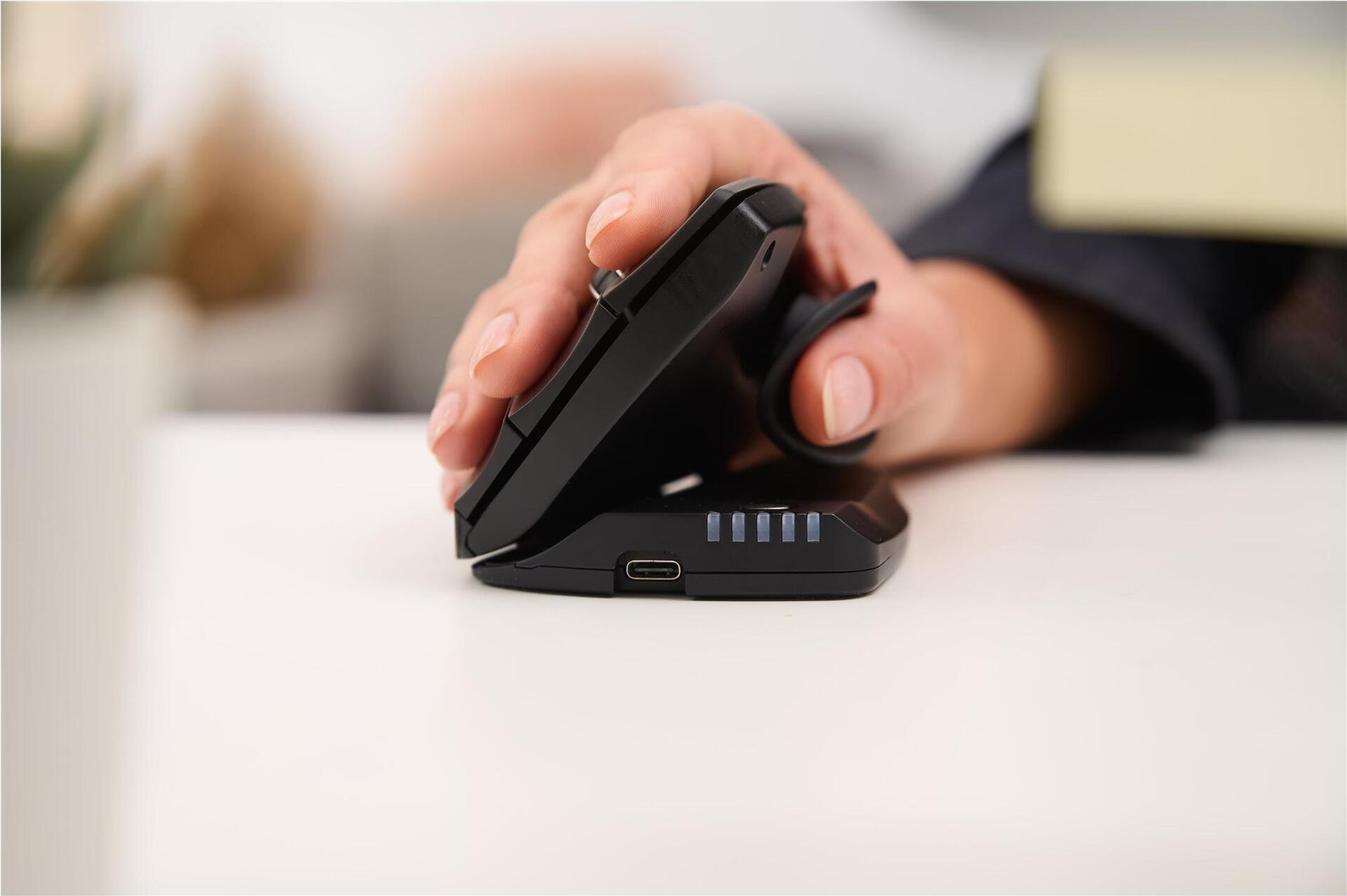 Contour Unimouse Vertikale Maus Kabellos Ergonomisch 7 Tasten Schwarz