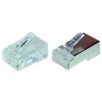 shiverpeaks BASIC-S Modular-Stecker RJ45, ungeschirmt 8-polig, 8 Kontakte belegt, für Rundkabel, vergoldete Kon- (BS72051R-100)