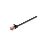 Wentronic Goobay CAT 6 Flach-Patchkabel, U/FTP, Schwarz, 2 m - Kupfermaterial (94233)