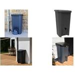 EDA Regentonne RECUP DECO, 150 Liter, anthrazit aus Kunststoff, UV-beständig, 50% recyceltes Material, - 1 Stück (010963 G.ANT/NO)