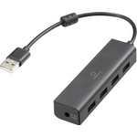 Renkforce RF-6382720 USB-Hub 4 Port USB-A USB 2.0 480 MBit/s Schwarz RF-USBH-110 (RF-6382720)
