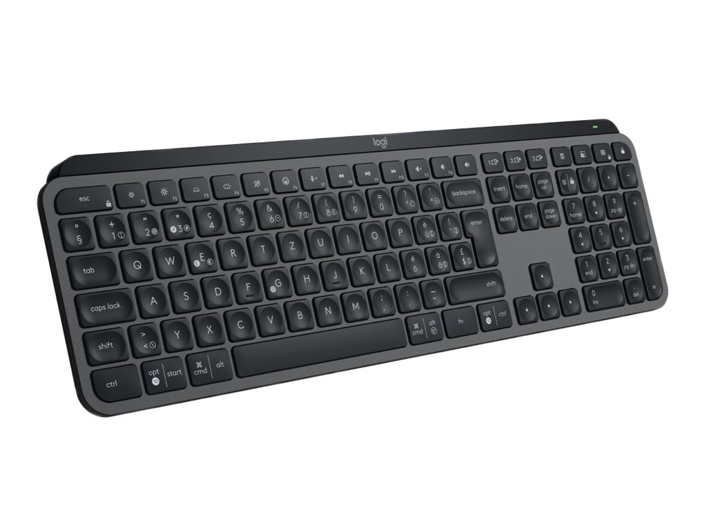Logitech MX Keys S Kabellose Tastatur QWERTZ Bluetooth LE mit Palm Rest Graphite