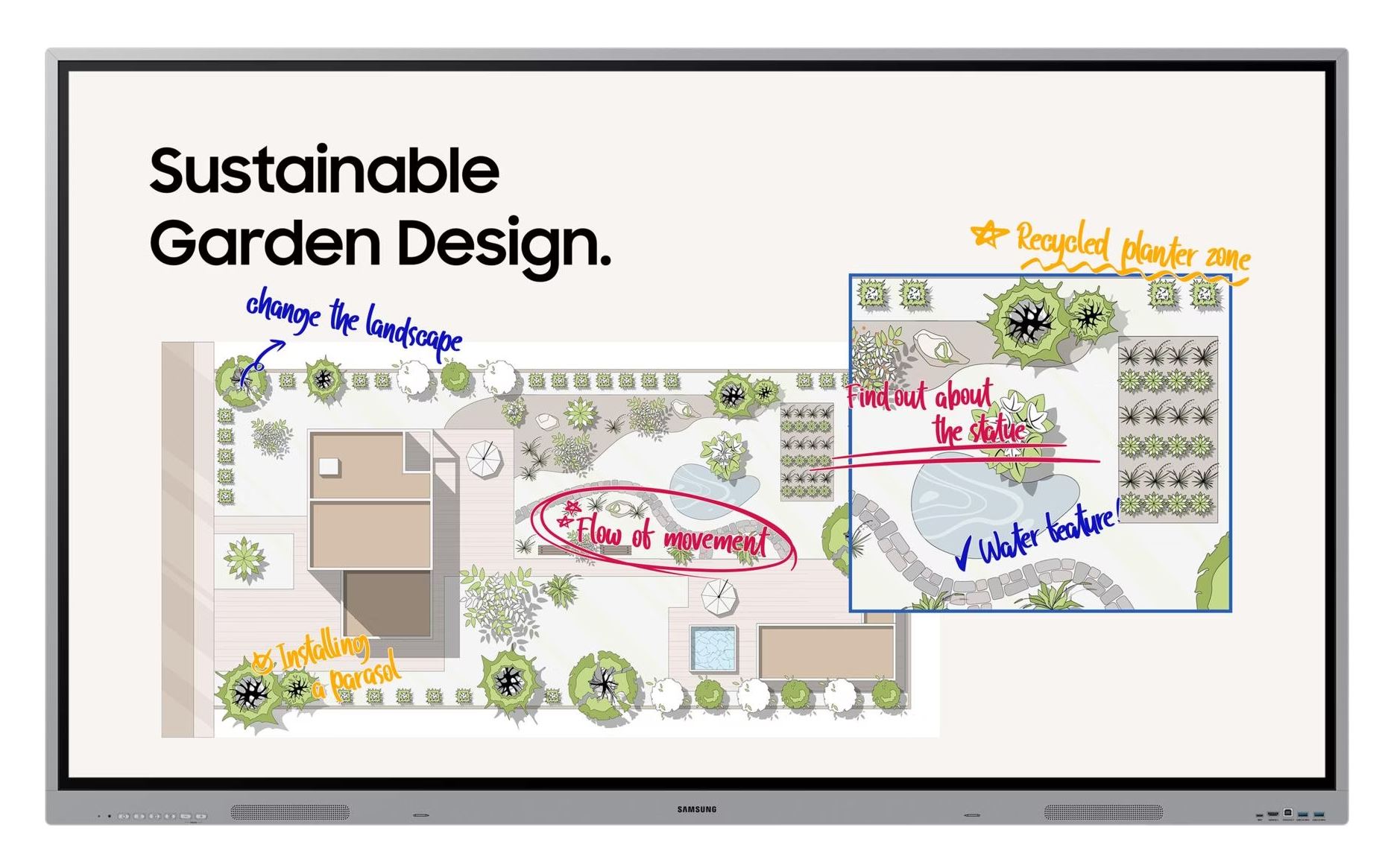 Samsung WE65FX Interaktives Whiteboard 65" 4K UHD Touchscreen Multitouch